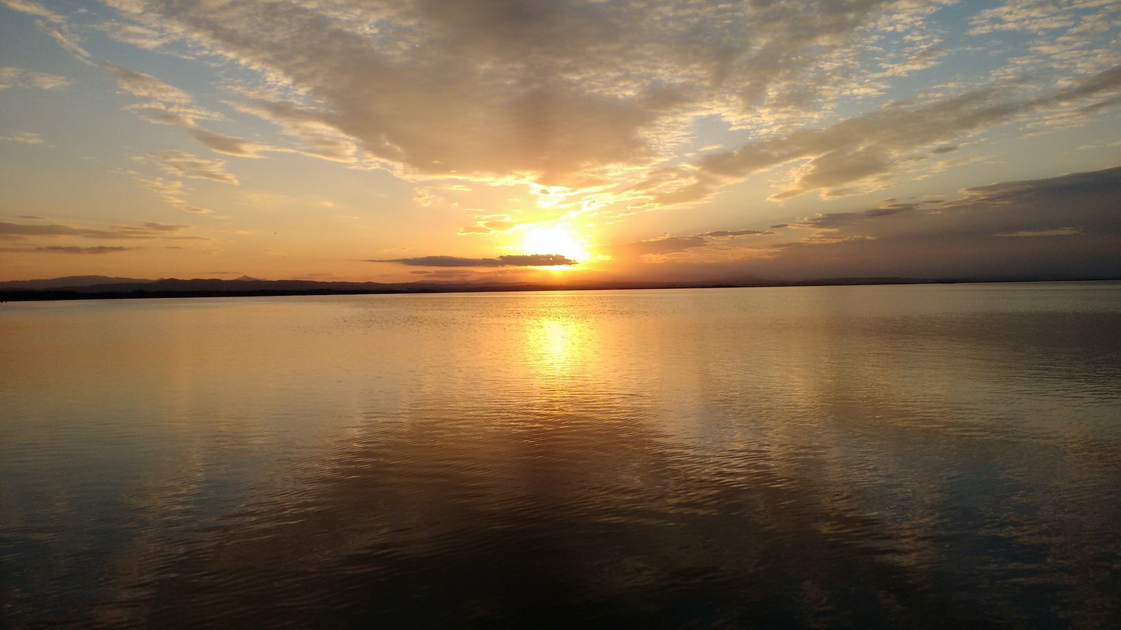 Puesta de sol en la Albufera de Valencia