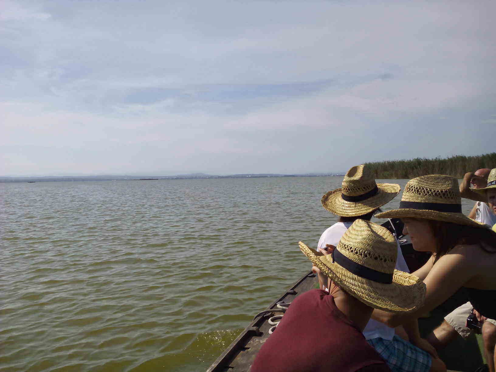Barca tradicional en los canales de la Albufera de Valencia